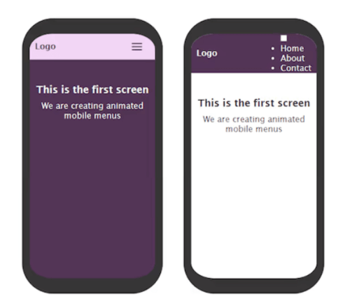Анимация мобильных меню с помощью CSS