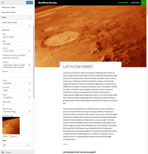 Редактирование записей и их метаданных в кастомайзере WordPress с помощью экспериментального плагина Customize Posts