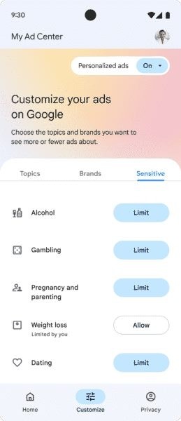 Google позволит пользователям контролировать рекламу, которую они видят, и ставить лайки объявлениям