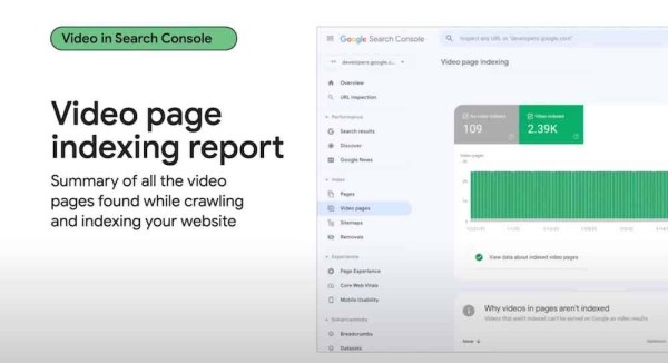 
            В Google Search Console появится отчет об индексации страниц с видеоконтентом
        