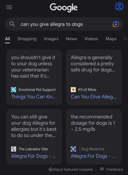 
            Google тестирует новое оформление выделенных описаний
        