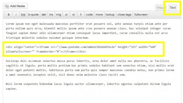 Как сделать видео по центру в WordPress Как сделать видео по центру в WordPress