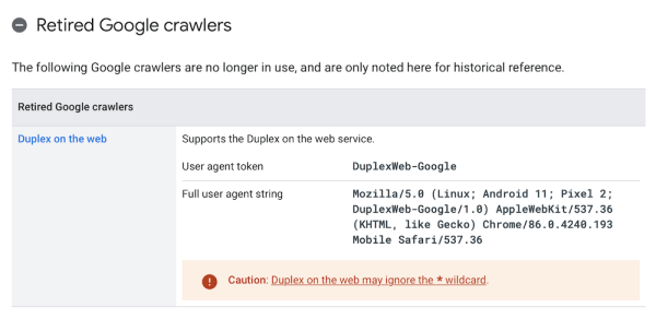 Google упразднил агента пользователя DuplexWeb
Google упразднил агента пользователя DuplexWeb