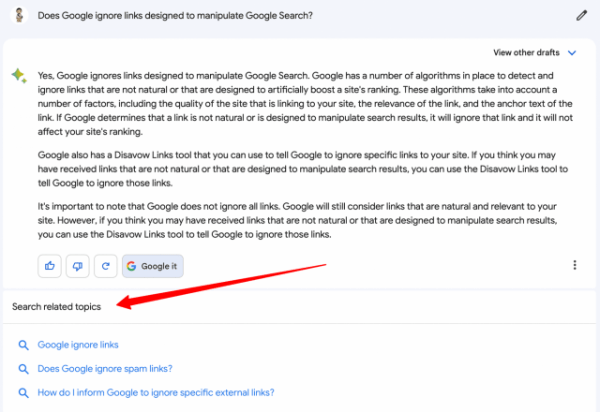 
            Google дополнил Bard списком связанных тем
        