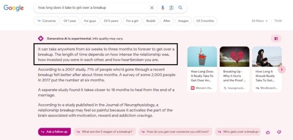 
            Экспериментальный поиск Google: вопросы и ответы
        