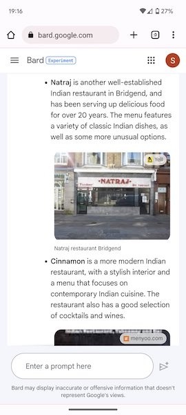 Google Bard начал использовать в ответах изображения
Google Bard начал использовать в ответах изображения