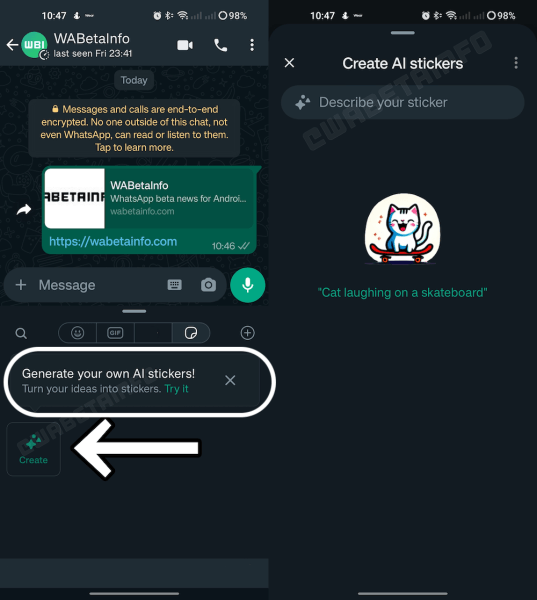 В WhatsApp появятся стикеры, созданные при помощи ИИ
В WhatsApp появятся стикеры, созданные при помощи ИИ