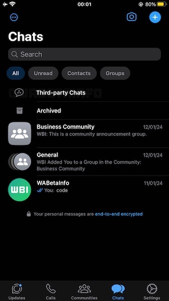 
            WhatsApp реализует совместимость с другими сервисами обмена сообщений
        