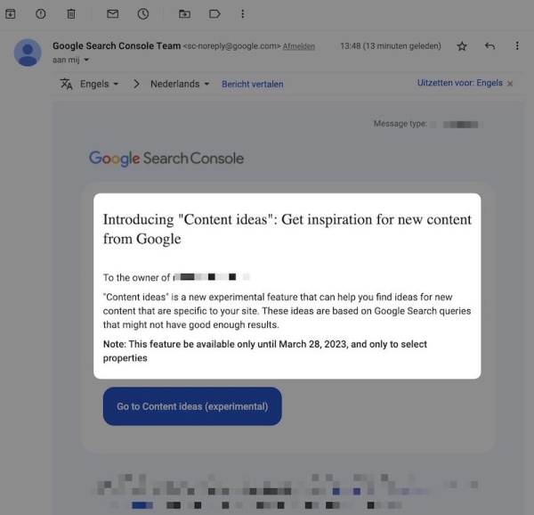 Инструмент «идеи для контента» в Google Search Console доступен только до 28 марта
         
            Инструмент «идеи для контента» в Google Search Console доступен только до 28 марта